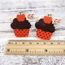 Apple Cupcake Planar Resin - Pack of 5