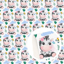 Spring Zebra Faux Leather Sheet