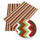 Watermelon Chevron Faux Leather Roll