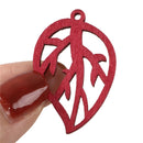 Wood Leaf Charm