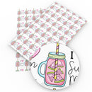 I Heart Summer Faux Leather Sheet