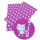 Patchwork Cat Faux Leather Sheet
