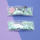 70mm Hearts and Shells PVC Shaker Snap Clip - Pack of 2