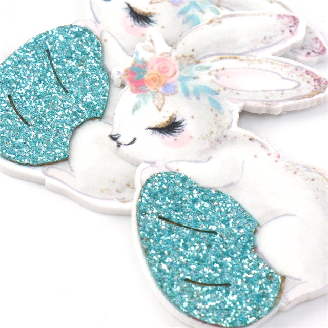 Easter Bunny Glitter Accent Planar Resin - Pack of 5