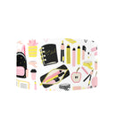 3" Pink and Black School Supplies Ribbon