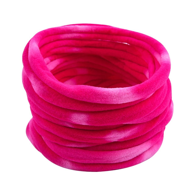 Hot Pink Tie-Dye Nylon Headband