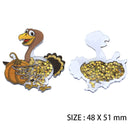 Turkey Holding a Pumpkin Shaker Resin