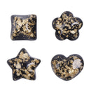 Gold and Black 3D Resin - Pack of 5