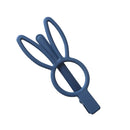 Navy Rabbit Hair Clip with Teeth - Pack of 2