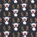 Black Deer UV Printed Faux Leather Sheet