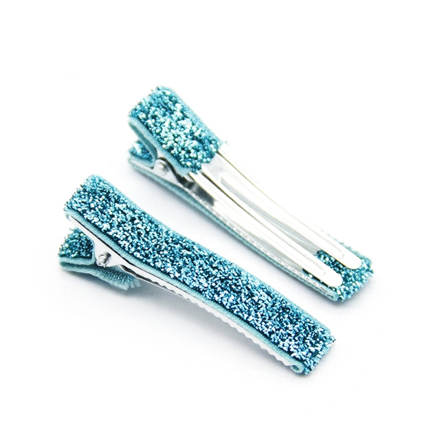 Glitter Lined Alligator Clips with Teeth - Pack of 5