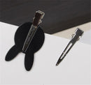 Black Bunny No Crimp Alligator Clip - Pack of 2