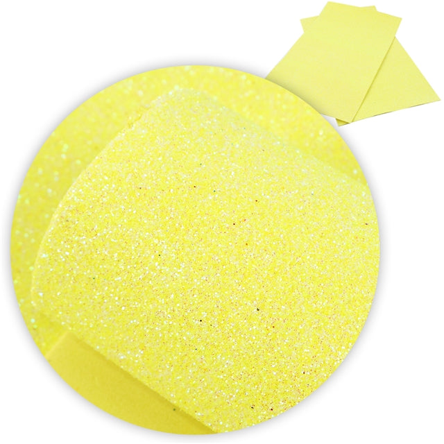 Bright Yellow Glitter Foam Sheet