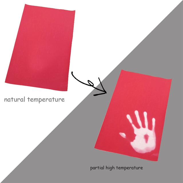 Heat Reactive Red to White Faux Leather Sheet