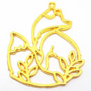 Fox in Leaves Hollow Frame Pendant