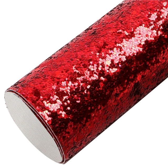 Red Metallic Chunky Glitter Sheet