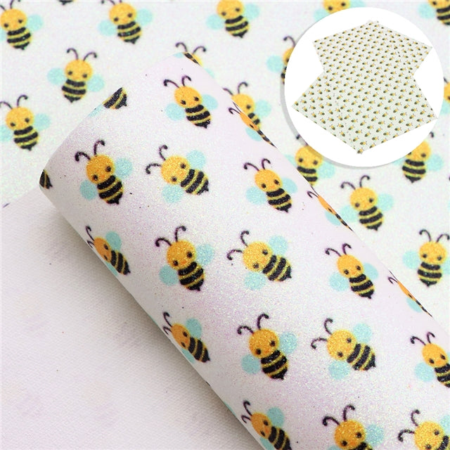 Cute Bees Fine Glitter Sheet