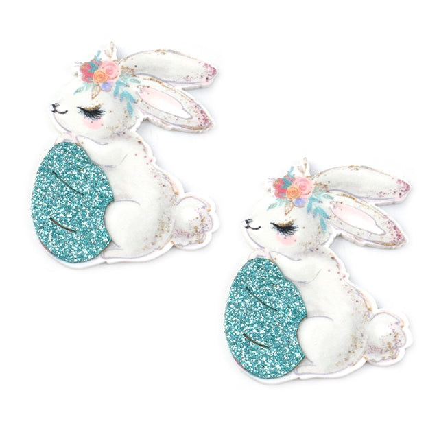 Easter Bunny Glitter Accent Planar Resin - Pack of 5