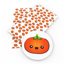 Happy Pumpkin Faux Leather Sheet