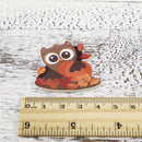 Fall Owl Planar Resin - Pack of 5