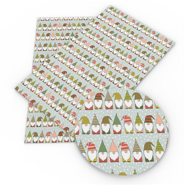 Gnomes Faux Leather Sheet