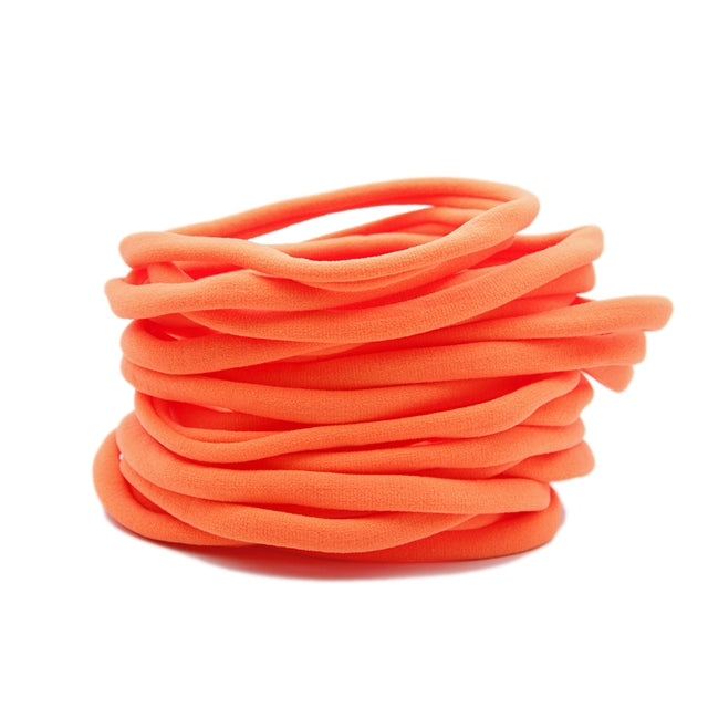Fluorescent Orange Nylon Headband