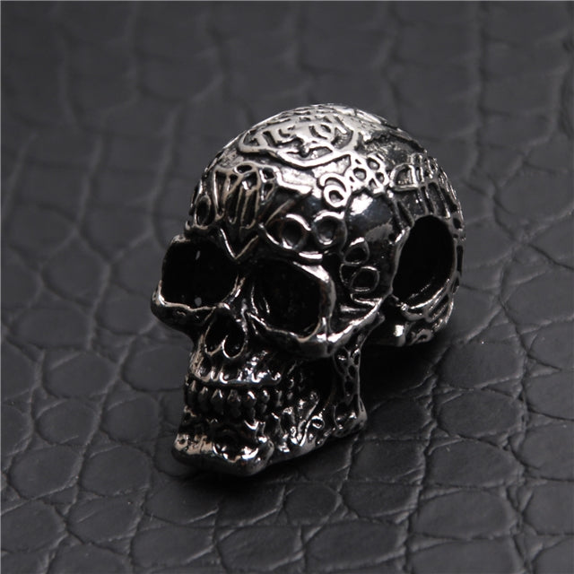 Large Metal Skull Bead