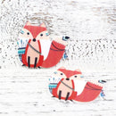 Boho Sitting Fox Planar Resin - Pack of 5