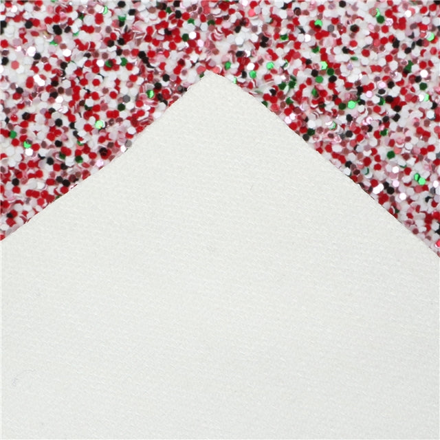 Red, White and Green Chunky Glitter Sheet