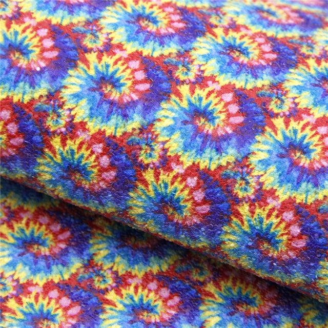 Rainbow Tie-Dye Chunky Glitter Sheet