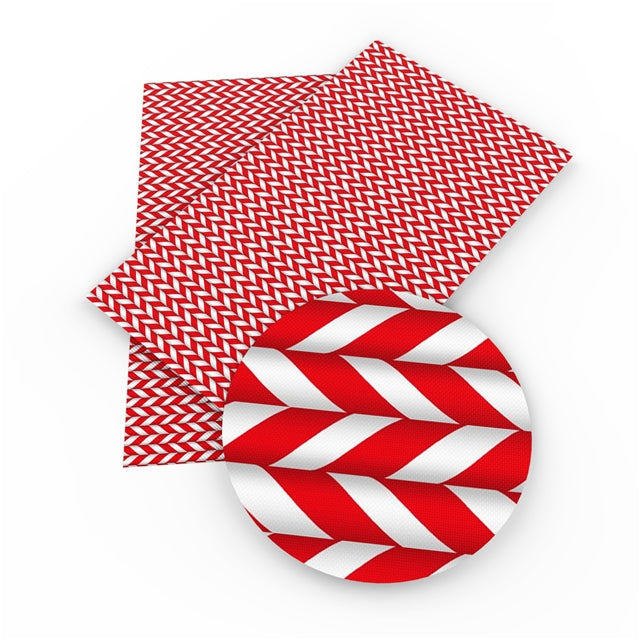 Candy Cane Stripes Faux Leather Sheet