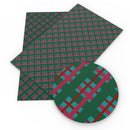 Christmas Plaid Faux Leather Sheet