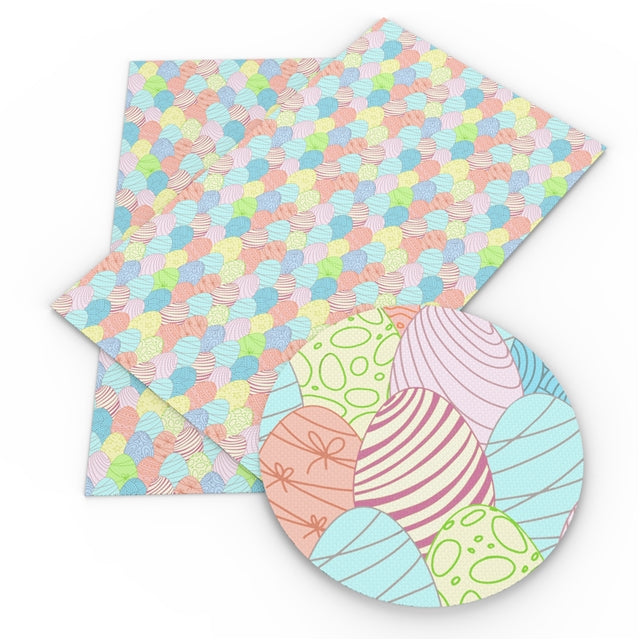 Easter Eggs Faux Leather Sheet