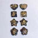 Gold and Black 3D Resin - Pack of 5