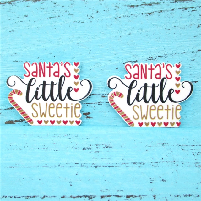 Santa's Little Sweetie Planar Resin - Pack of 5
