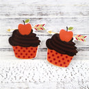 Apple Cupcake Planar Resin - Pack of 5