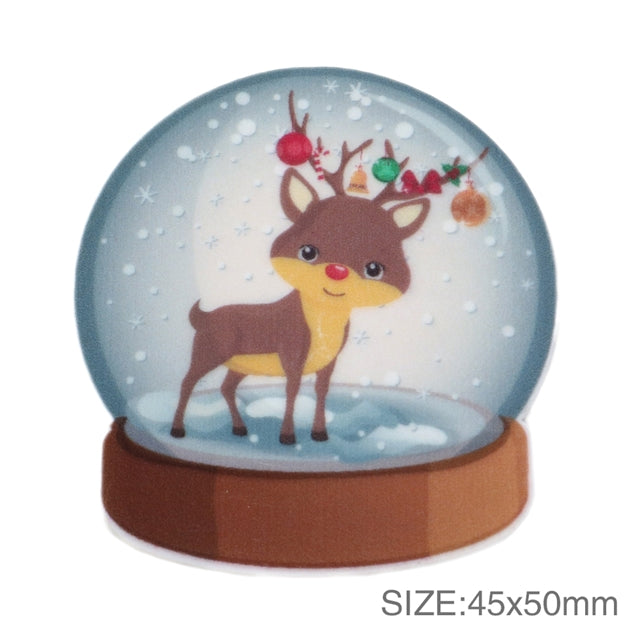 Reindeer Snow Globe Planar Resin - Pack of 5