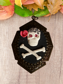 Skull and Crossbones Clay Pendant