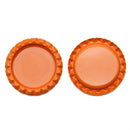 Orange Flattened Bottle Cap - Pack of 10