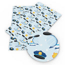 Police Helicopter Faux Leather Sheet