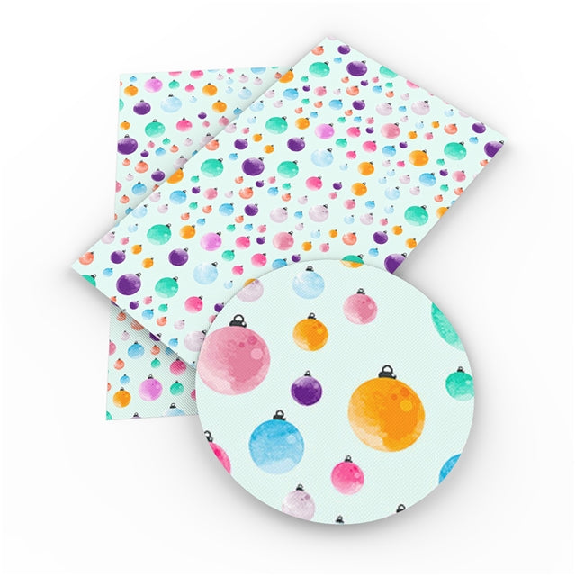 Watercolor Ornaments Faux Leather Sheet