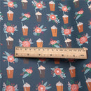 Navy Pumpkin Spice Faux Leather Sheet