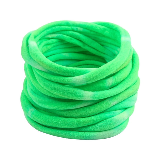 Green Tie-Dye Nylon Headband