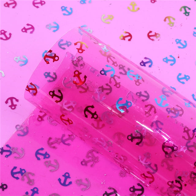 Hot Pink Anchor Clear Jelly Sheet