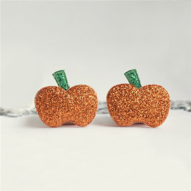 Glitter Pumpkin Applique - Pack of 5