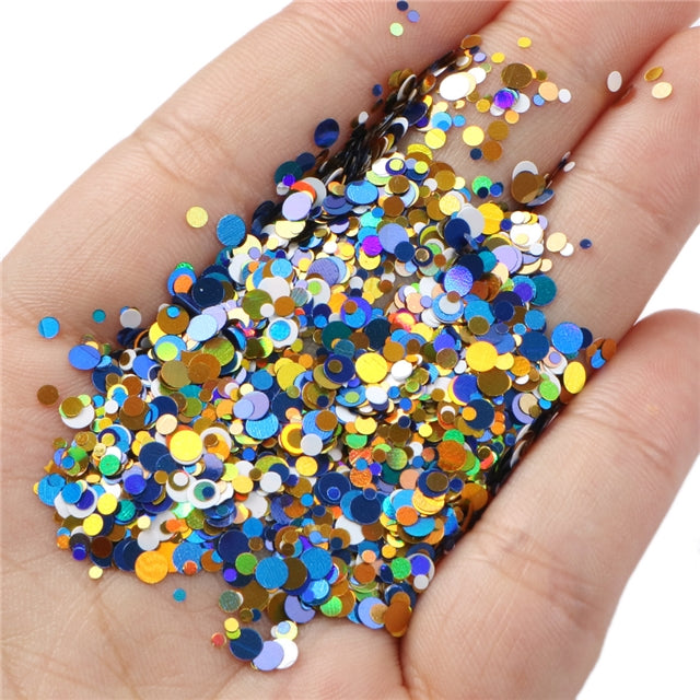 Gold and Blue Glitter 10g bag