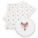 Fox and Clouds Faux Leather Sheet