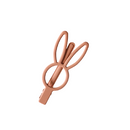 Orange Rabbit Hair Clip with Teeth - Pack of 2