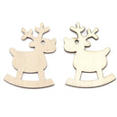 Rocking Deer Wood Blank - Pack of 3