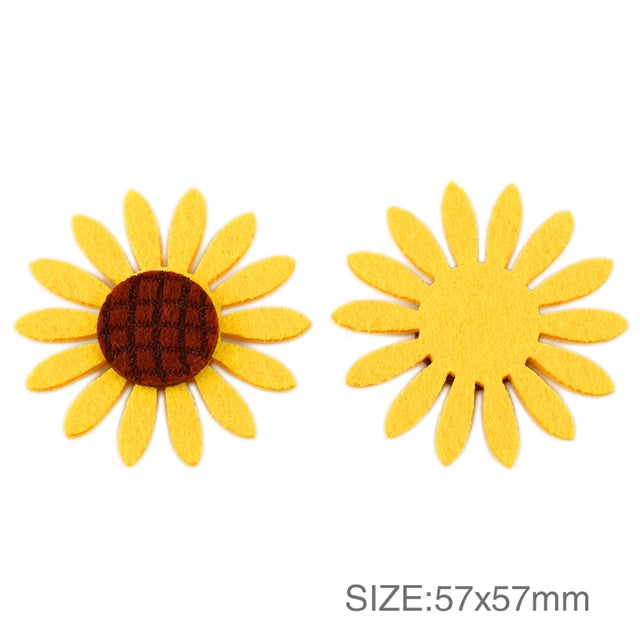 Sunflower Felt Applique - Pack of 2